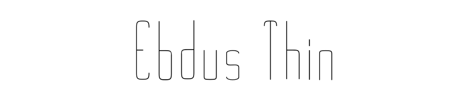 Ebdus Thin Font Download Free